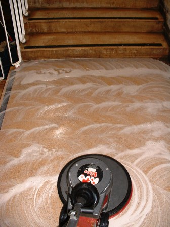 Hard Floor scrubbing at a school by Tile Doctor Warwickshire